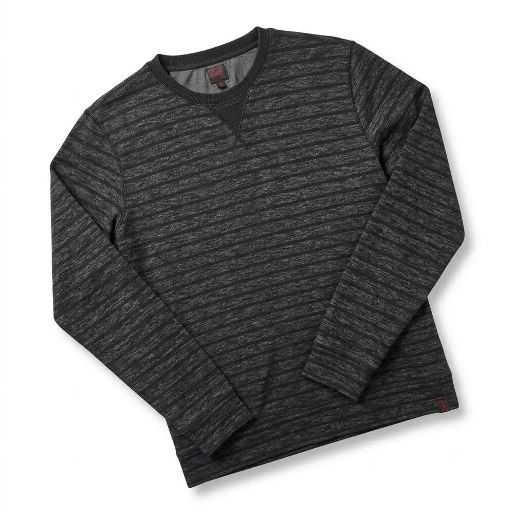 Grayers Heathered Striped Sweatshirt Gray Casual Comfort Lounge Mens Large